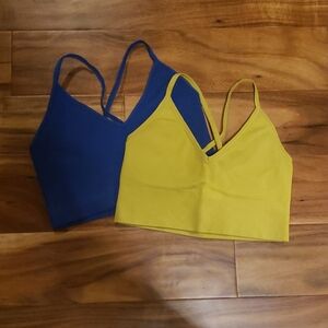DSG (Dicks Sporting Goods) Blue and Yellow active bras